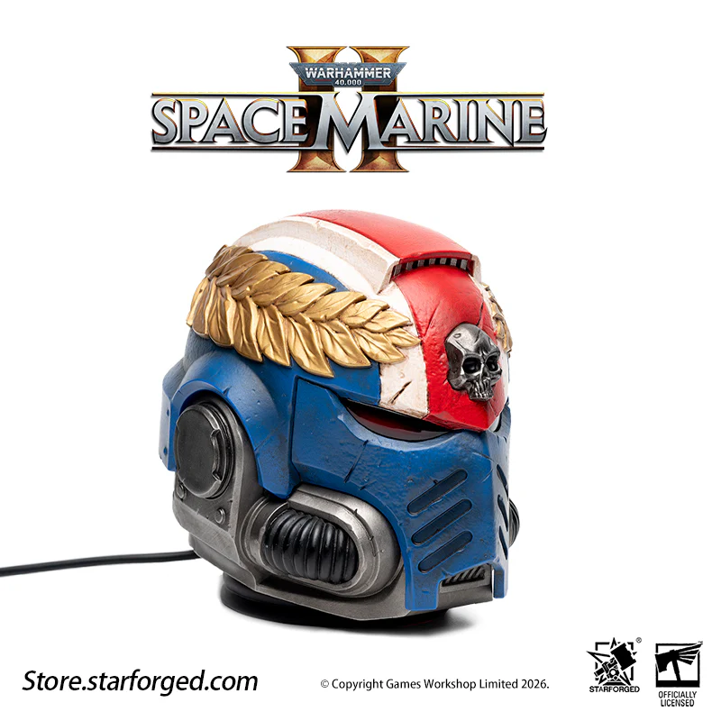 Starforged Warhammer 40K Space Marines Ultramarine Titus's Helmet Night Light Lamp Warhammer Gifts Fashion Accessories - Image 12