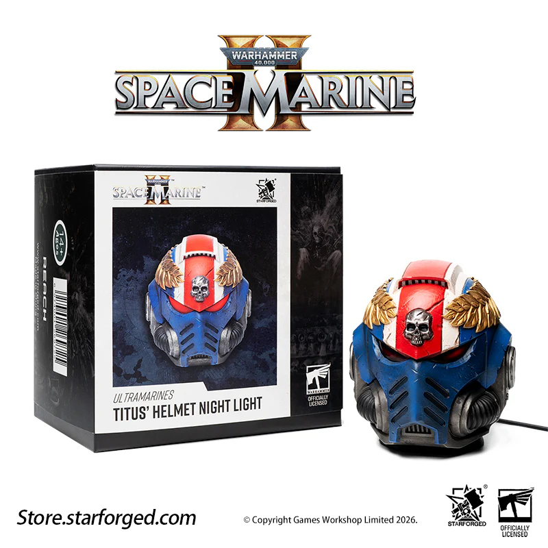 Starforged Warhammer 40K Space Marines Ultramarine Titus's Helmet Night Light Lamp Warhammer Gifts Fashion Accessories - Image 14