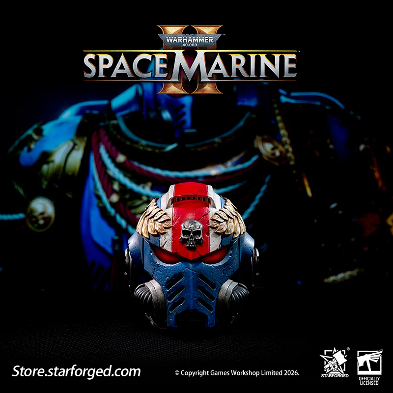 Starforged Warhammer 40K Space Marines Ultramarine Titus's Helmet Night Light Lamp Warhammer Gifts Fashion Accessories - Image 3