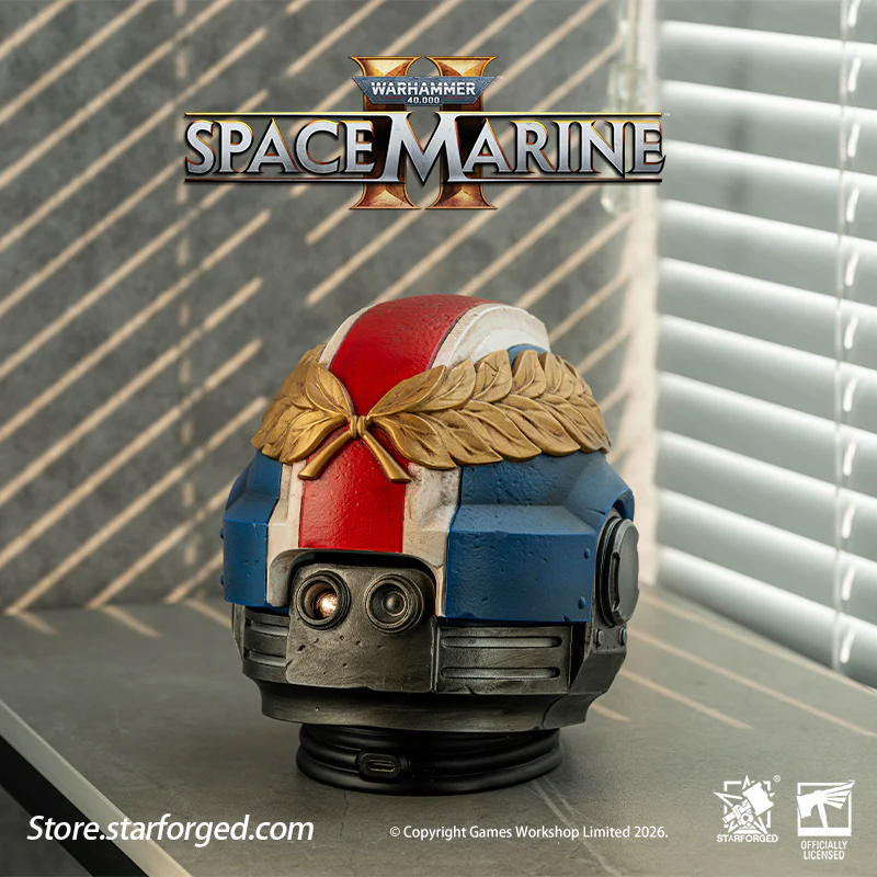 Starforged Warhammer 40K Space Marines Ultramarine Titus's Helmet Night Light Lamp Warhammer Gifts Fashion Accessories - Image 8