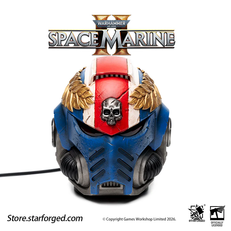 Starforged Warhammer 40K Space Marines Ultramarine Titus's Helmet Night Light Lamp Warhammer Gifts Fashion Accessories - Image 9