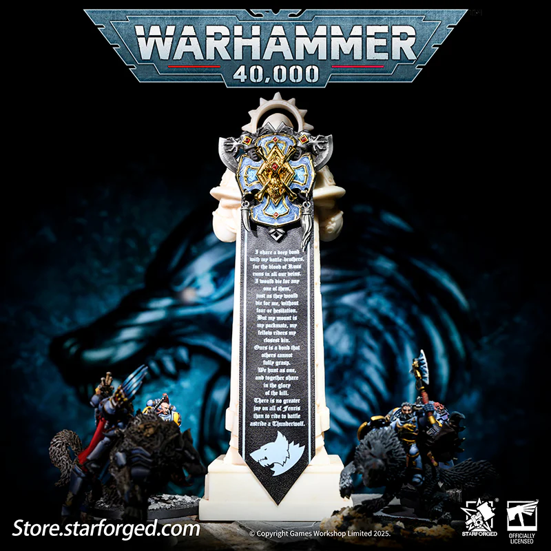 Starforged Warhammer 40K Space Wolves Honour of Fenris Seal Badge - Image 2