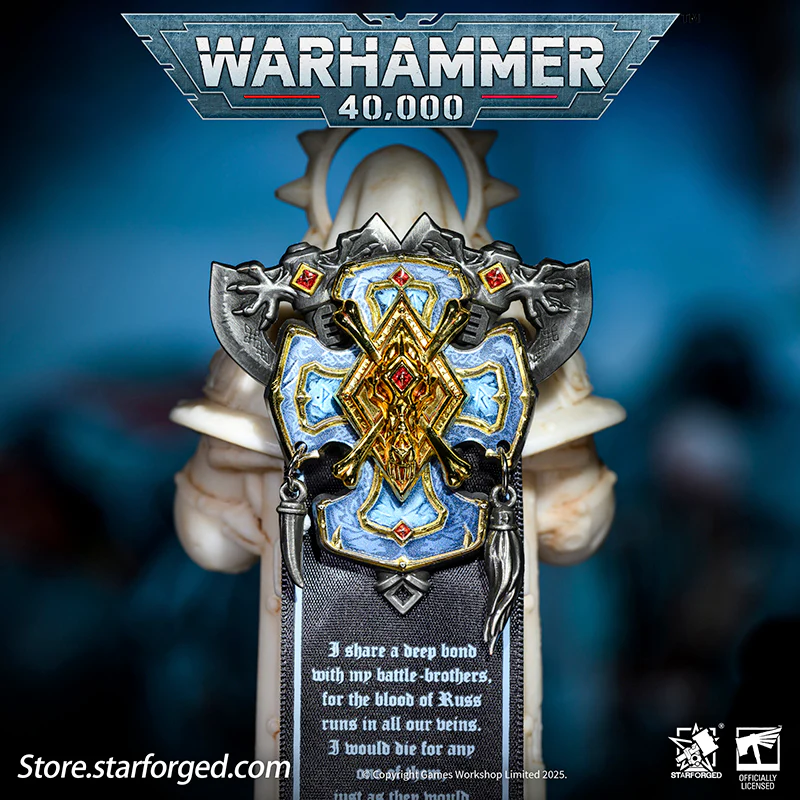 Starforged Warhammer 40K Space Wolves Honour of Fenris Seal Badge - Image 5