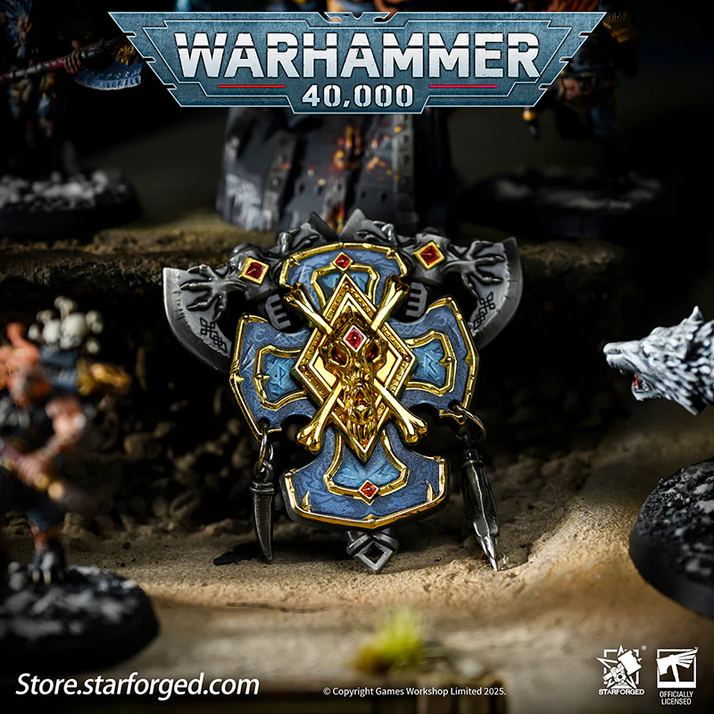 Starforged Warhammer 40K Space Wolves Honour of Fenris Seal Badge - Image 6