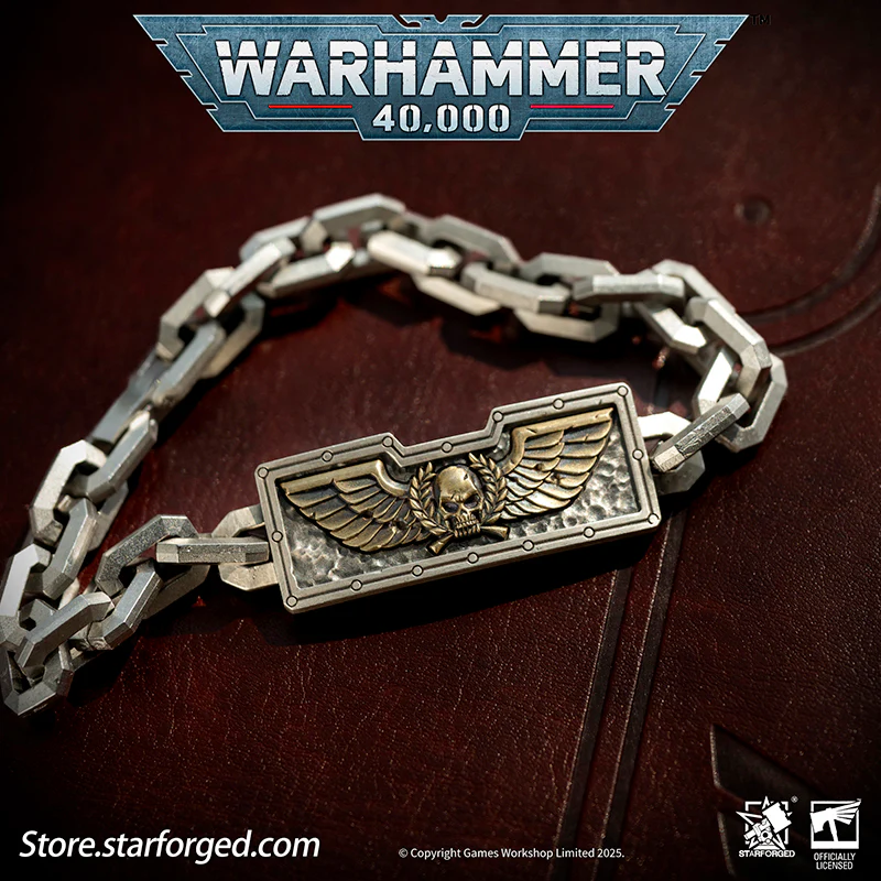 Starforged Warhammer 40K Steel Oath of Imperial Guardsmen Bracelet Men's Jewelry Accessories