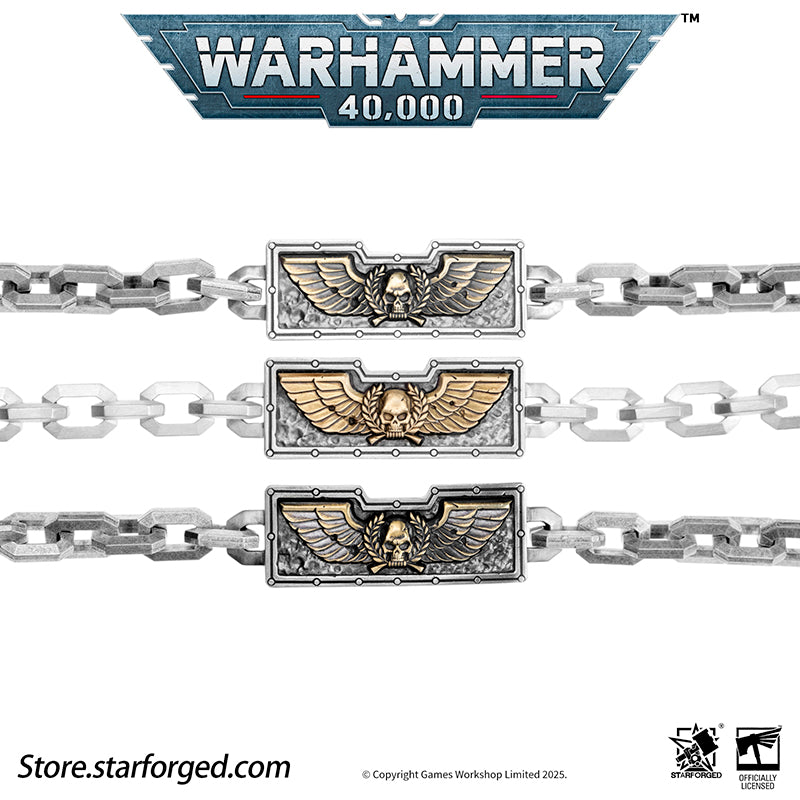 Starforged Warhammer 40K Steel Oath of Imperial Guardsmen Bracelet Men's Jewelry Accessories - Image 13
