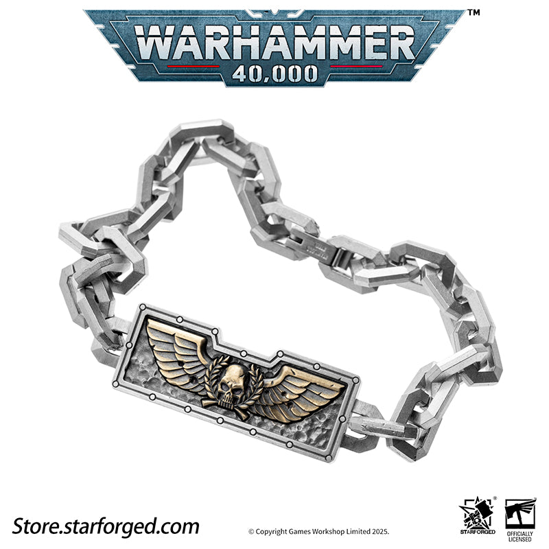 Starforged Warhammer 40K Steel Oath of Imperial Guardsmen Bracelet Men's Jewelry Accessories - Image 15
