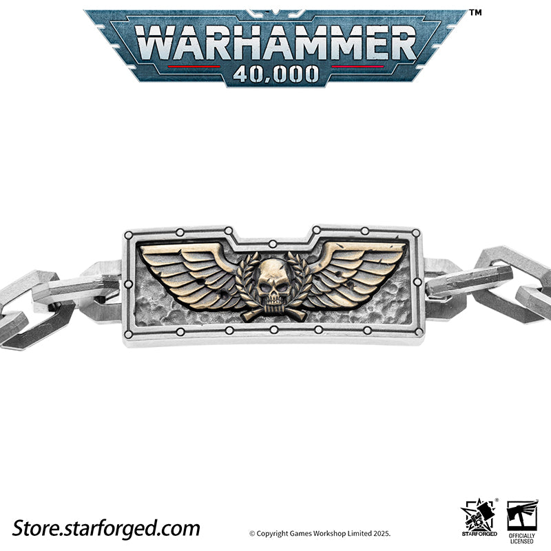 Starforged Warhammer 40K Steel Oath of Imperial Guardsmen Bracelet Men's Jewelry Accessories - Image 16