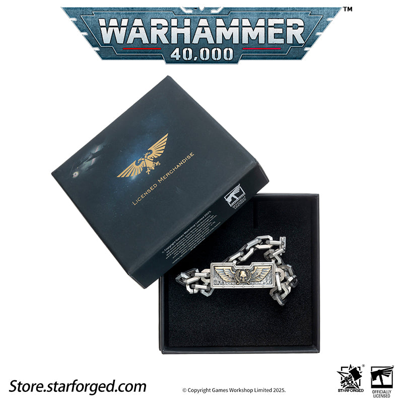 Starforged Warhammer 40K Steel Oath of Imperial Guardsmen Bracelet Men's Jewelry Accessories - Image 18