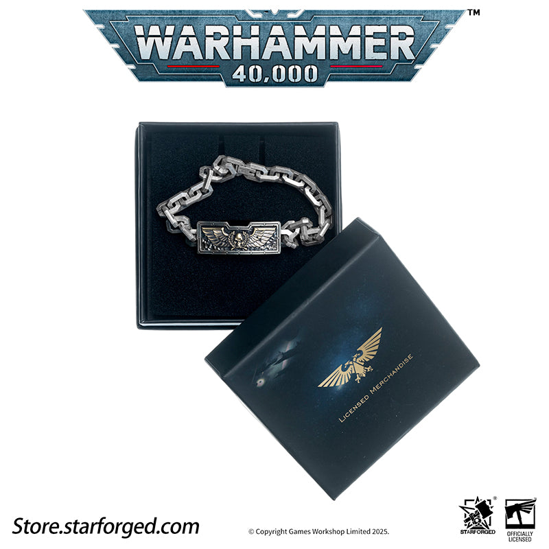 Starforged Warhammer 40K Steel Oath of Imperial Guardsmen Bracelet Men's Jewelry Accessories - Image 19