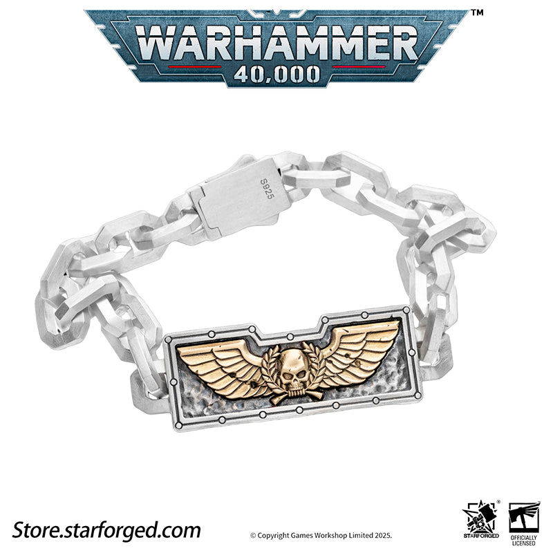 Starforged Warhammer 40K Steel Oath of Imperial Guardsmen Bracelet Men's Jewelry Accessories - Image 9