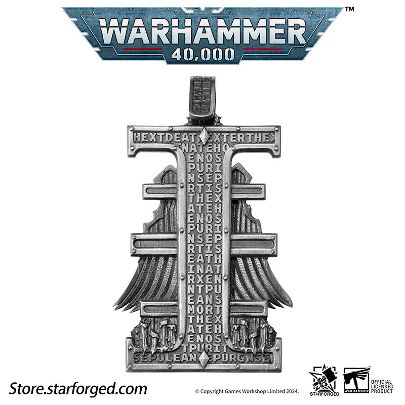 Starforged Warhammer 40K Stigmata of ShadowBreaker Men's Sterling Silver Pendant Necklace - Image 11