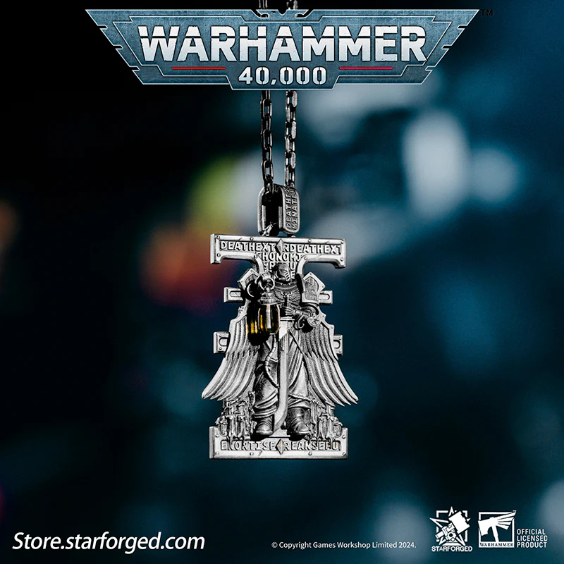 Starforged Warhammer 40K Stigmata of ShadowBreaker Men's Sterling Silver Pendant Necklace - Image 2