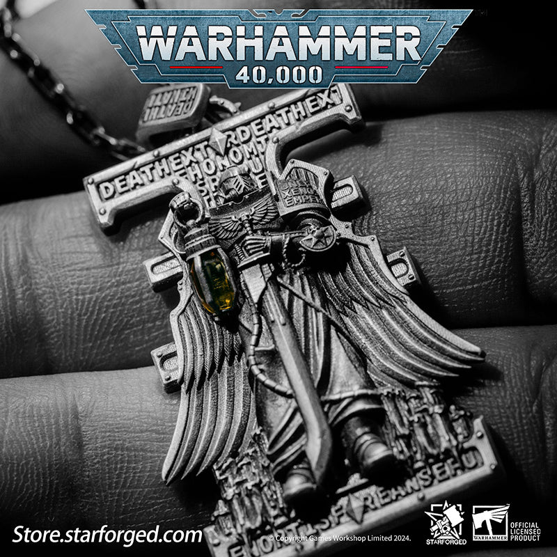 Starforged Warhammer 40K Stigmata of ShadowBreaker Men's Sterling Silver Pendant Necklace - Image 4