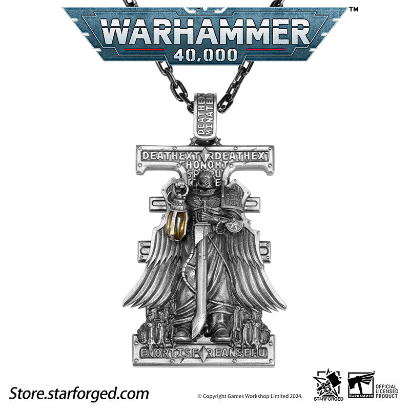 Starforged Warhammer 40K Stigmata of ShadowBreaker Men's Sterling Silver Pendant Necklace - Image 8