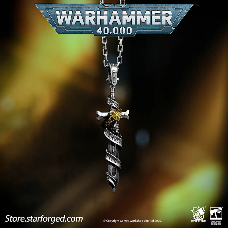 Starforged Warhammer 40K Sword Of The High Marshal Necklace Pendant Men's Jewelry Birthday Gift