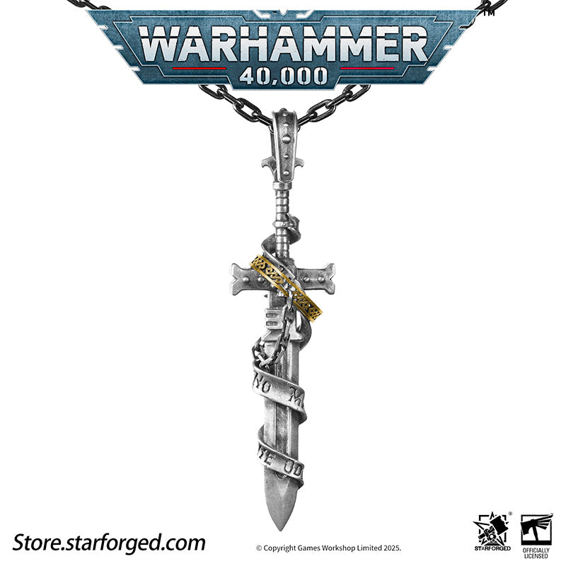Starforged Warhammer 40K Sword Of The High Marshal Necklace Pendant Men's Jewelry Birthday Gift - Image 11