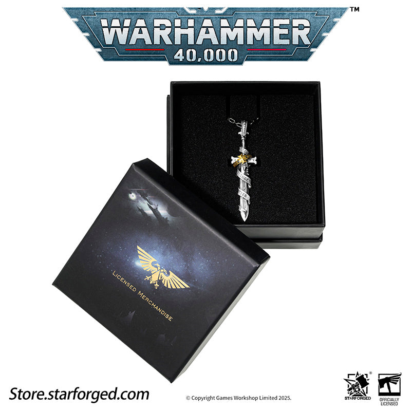 Starforged Warhammer 40K Sword Of The High Marshal Necklace Pendant Men's Jewelry Birthday Gift - Image 7