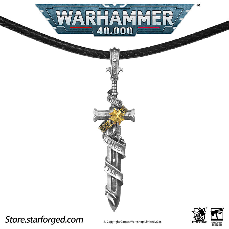 Starforged Warhammer 40K Sword Of The High Marshal Necklace Pendant Men's Jewelry Birthday Gift - Image 9