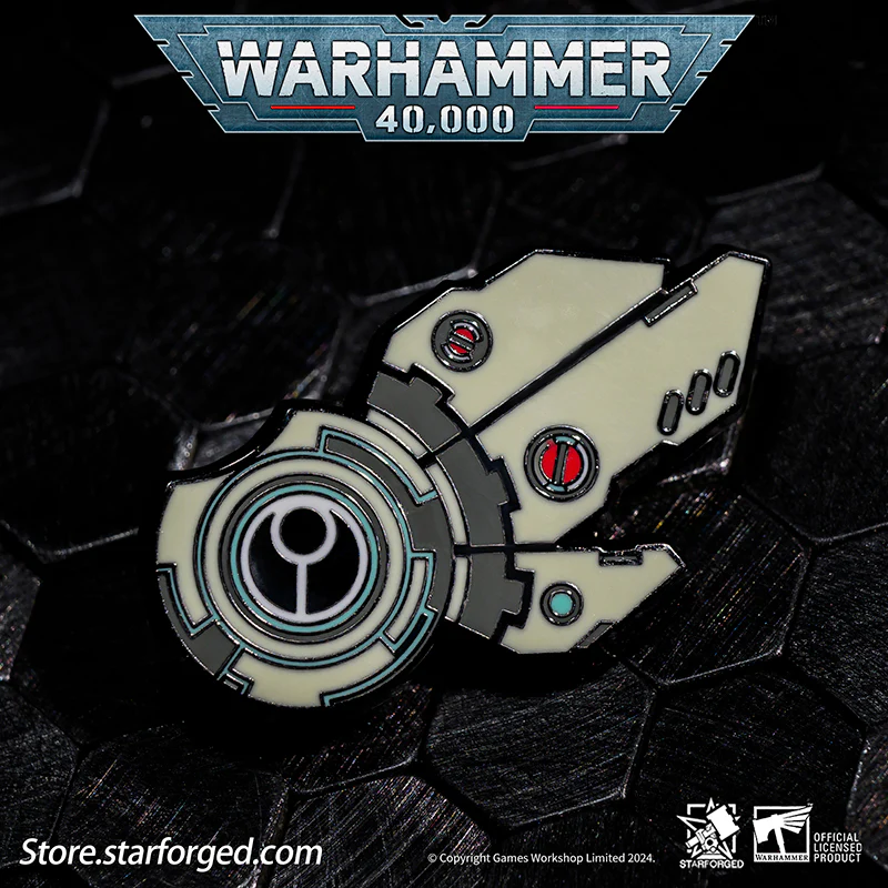 Starforged Warhammer 40K T'au Empire Riptide Shield Generator Men's Pin Brooch - Image 2
