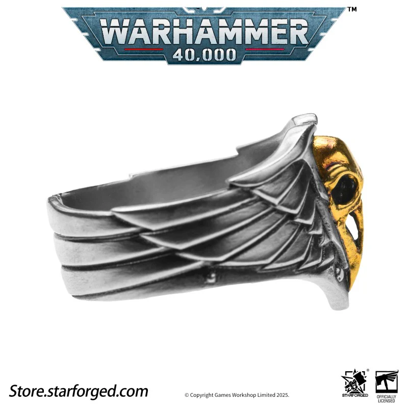 Starforged Warhammer 40K The Black Wings of Deliverance Raven Guard Silver Ring Accessories - Image 11