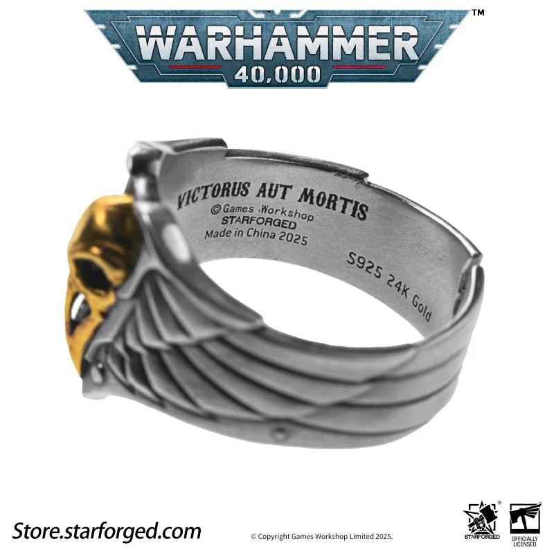 Starforged Warhammer 40K The Black Wings of Deliverance Raven Guard Silver Ring Accessories - Image 8