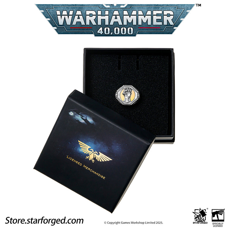 Starforged Warhammer 40K The Sigil Ring of Dorn Imperial Fists Silver Ring Accessories Jewelry - Image 22