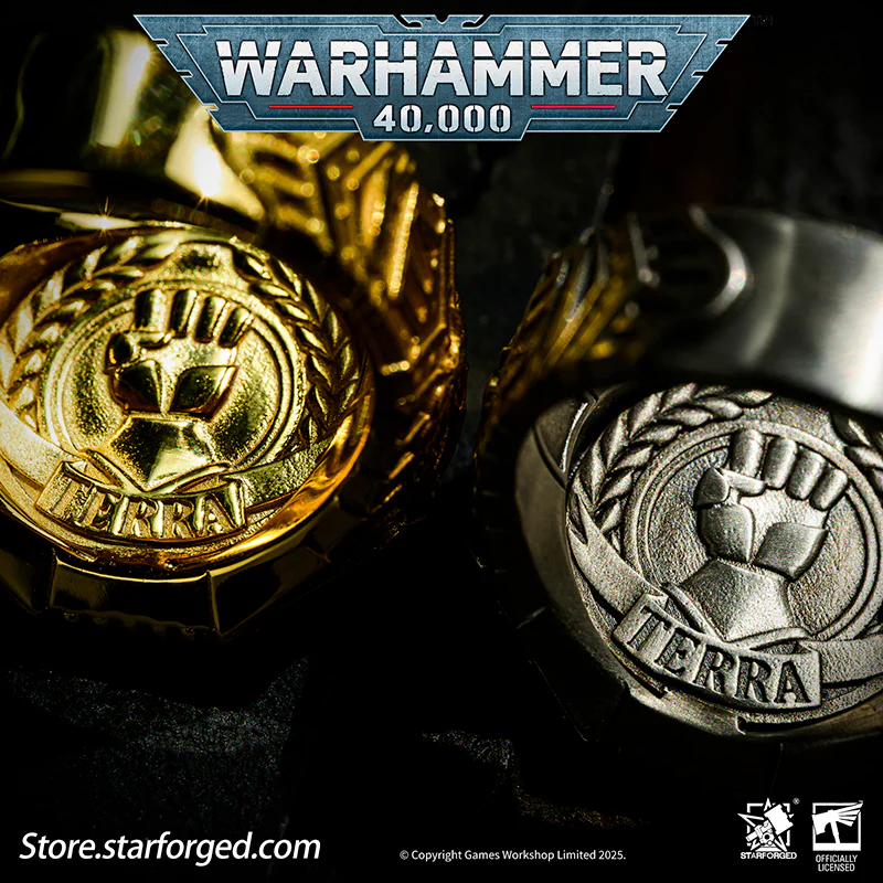 Starforged Warhammer 40K The Sigil Ring of Dorn Imperial Fists Silver Ring Accessories Jewelry - Image 5