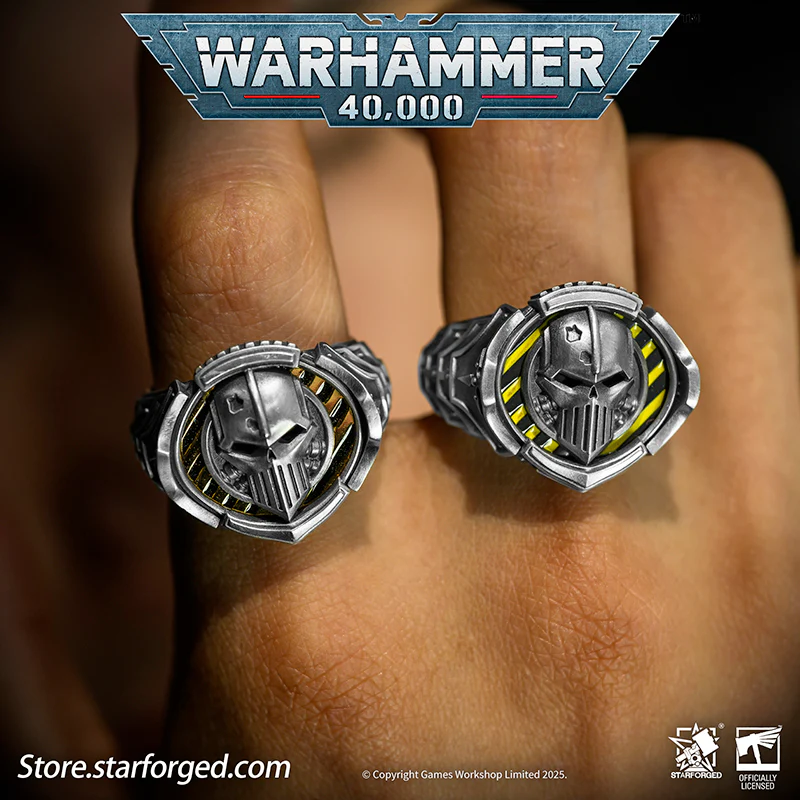 Starforged Warhammer 40K The Sigil Ring of Perturabo Iron Warriors Silver Ring Accessories Jewelry - Image 10