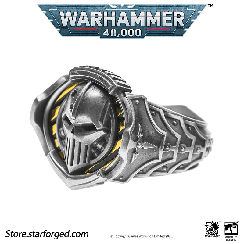 Starforged Warhammer 40K The Sigil Ring of Perturabo Iron Warriors Silver Ring Accessories Jewelry - Image 12