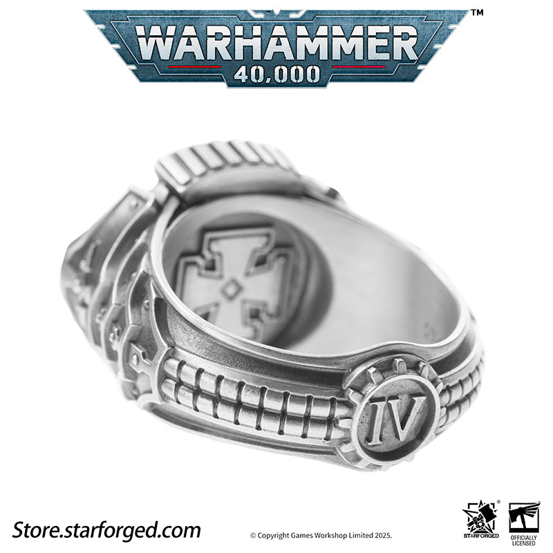 Starforged Warhammer 40K The Sigil Ring of Perturabo Iron Warriors Silver Ring Accessories Jewelry - Image 17