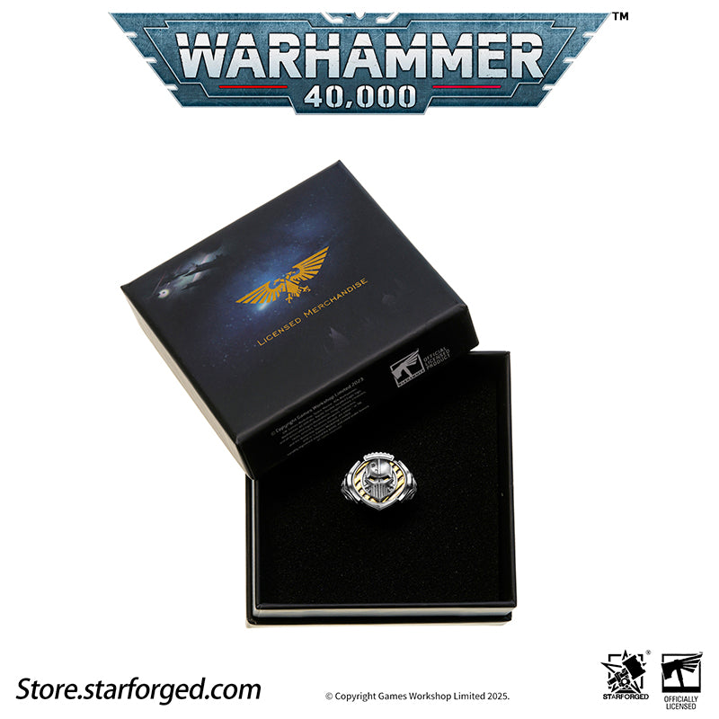 Starforged Warhammer 40K The Sigil Ring of Perturabo Iron Warriors Silver Ring Accessories Jewelry - Image 18