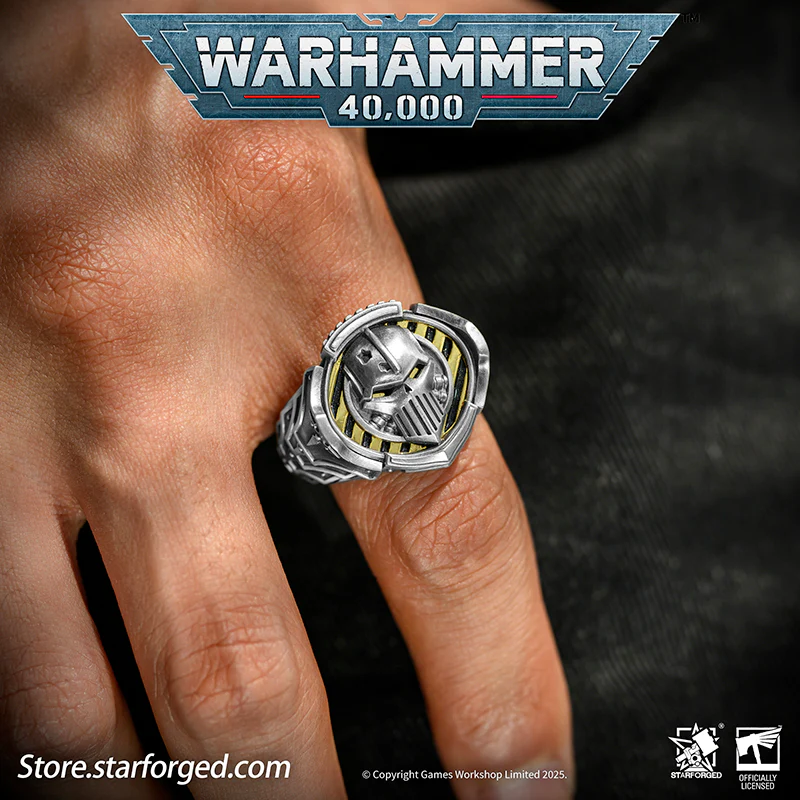 Starforged Warhammer 40K The Sigil Ring of Perturabo Iron Warriors Silver Ring Accessories Jewelry - Image 7