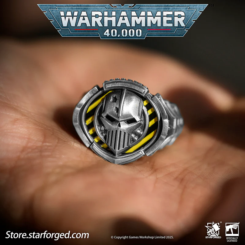 Starforged Warhammer 40K The Sigil Ring of Perturabo Iron Warriors Silver Ring Accessories Jewelry - Image 9