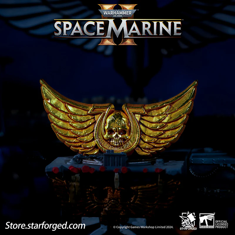 Starforged Warhammer 40K Titus Ultramarines Courage & Honour Pin Badge Men's Accessories - Image 4