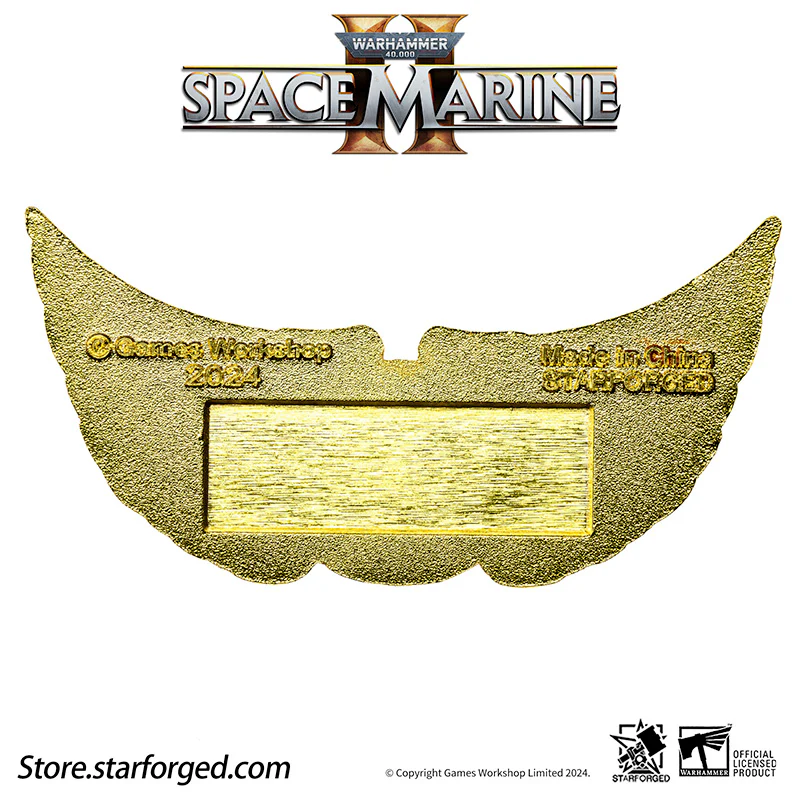 Starforged Warhammer 40K Titus Ultramarines Courage & Honour Pin Badge Men's Accessories - Image 7