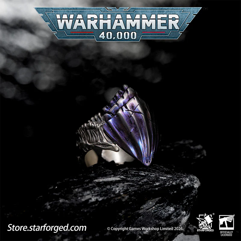 Starforged Warhammer 40K Tyranids Carapace Ring Accessories Game Merchandise Warhammer Gifts Fashion Accessories