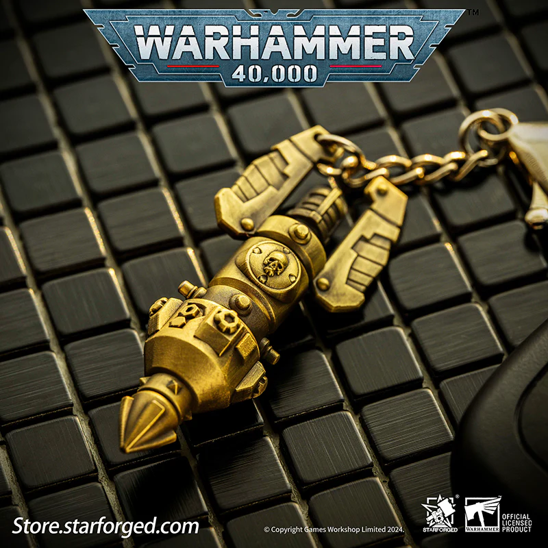 Starforged Warhammer 40K Warhammer II Deep Strike Beacon Game Peripheral Alloy Keychain Christmas Gifts - Image 2