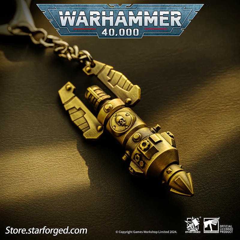 Starforged Warhammer 40K Warhammer II Deep Strike Beacon Game Peripheral Alloy Keychain Christmas Gifts - Image 4