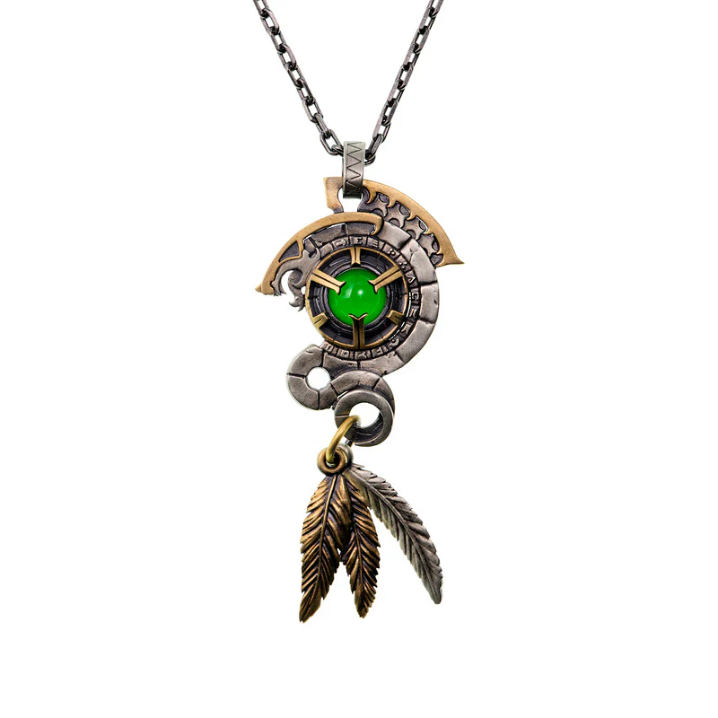Starforged Warhammer Age of Sigmar Seraphon Astrolith Men's Green Gemstone Necklace Accessories 2024 New Gift - Image 4