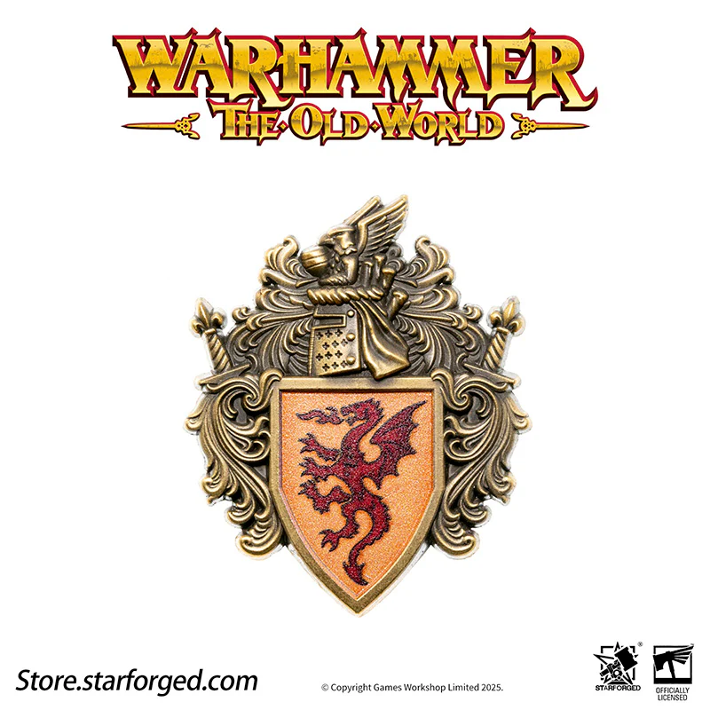 Starforged Warhammer Old World Ducal Shield of Bretonnia Faction Banner Badge