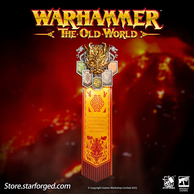 Starforged Warhammer The Old World Warhammer Fantasy Banner of Grand Cathay Brooch Seal Badge