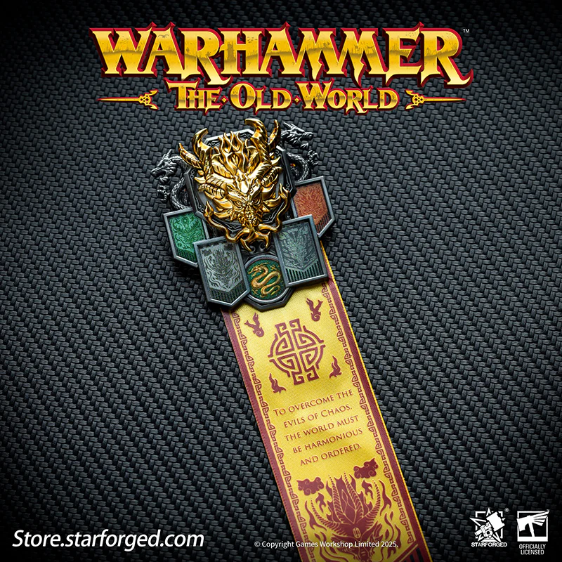 Starforged Warhammer The Old World Warhammer Fantasy Banner of Grand Cathay Brooch Seal Badge - Image 4