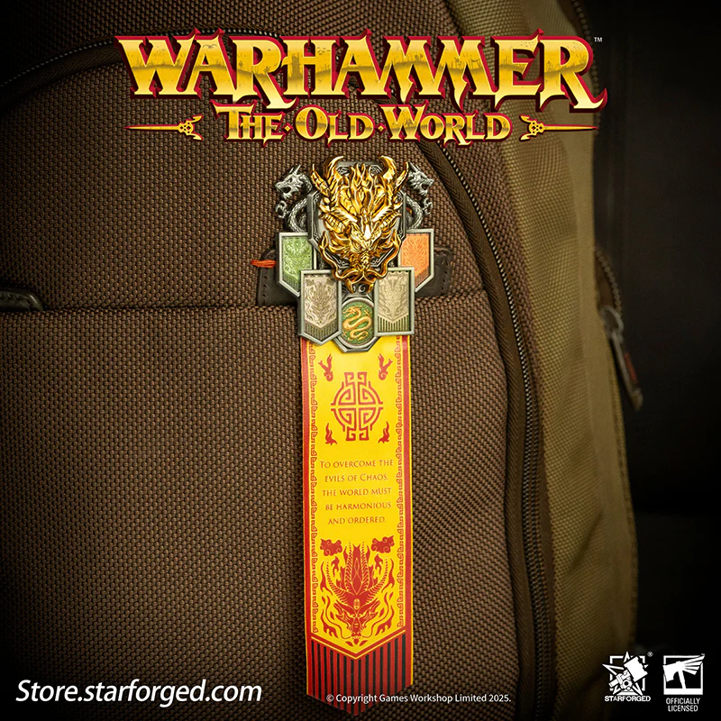 Starforged Warhammer The Old World Warhammer Fantasy Banner of Grand Cathay Brooch Seal Badge - Image 6