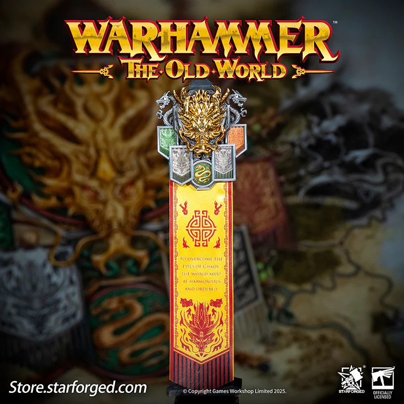 Starforged Warhammer The Old World Warhammer Fantasy Banner of Grand Cathay Brooch Seal Badge - Image 7