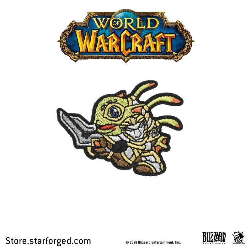Starforged World of Warcraft Azmerloth Murloc World T-Shirt Velcro Patch Game Merchandise Clothes Officially Authorized - Image 11