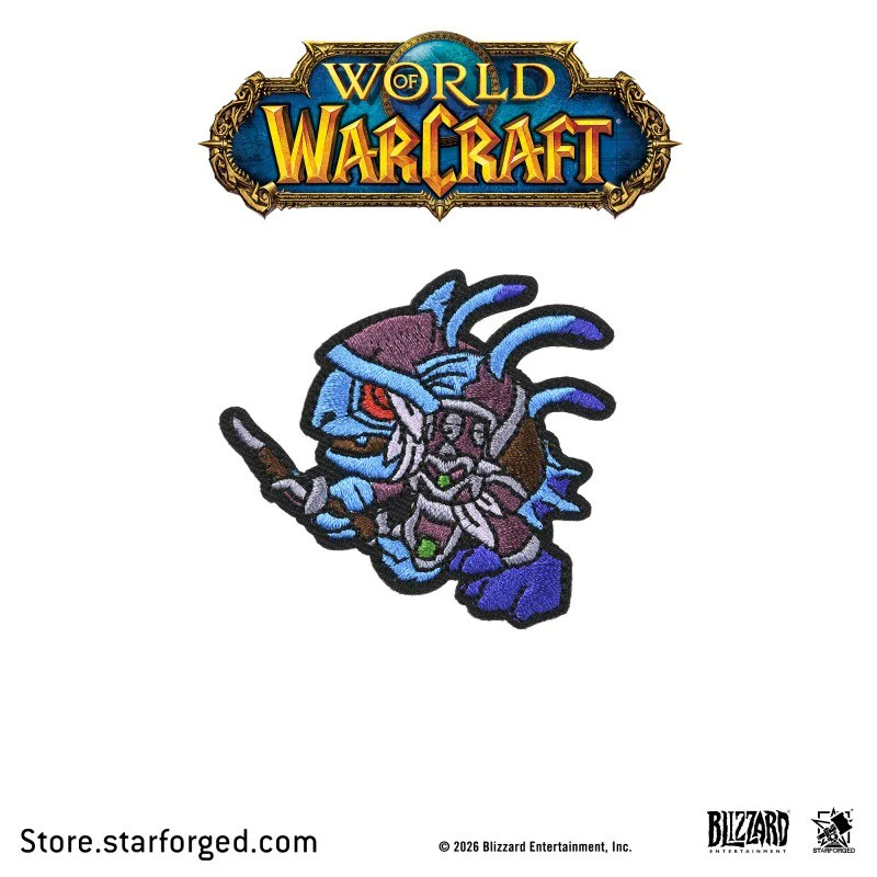 Starforged World of Warcraft Azmerloth Murloc World T-Shirt Velcro Patch Game Merchandise Clothes Officially Authorized - Image 13