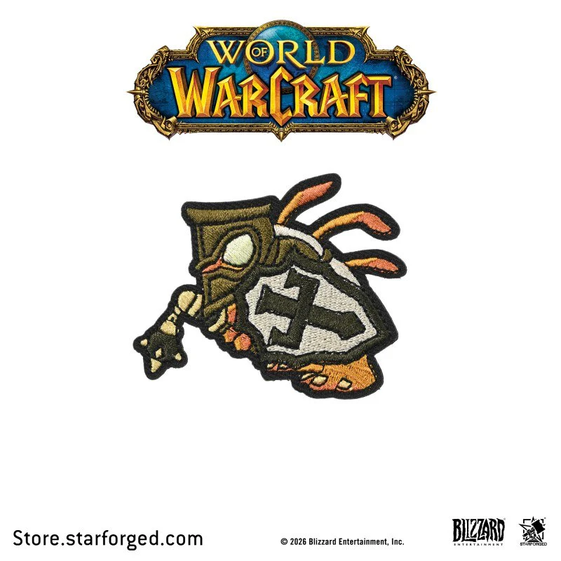 Starforged World of Warcraft Azmerloth Murloc World T-Shirt Velcro Patch Game Merchandise Clothes Officially Authorized - Image 15