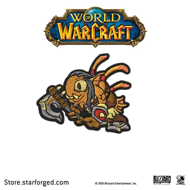 Starforged World of Warcraft Azmerloth Murloc World T-Shirt Velcro Patch Game Merchandise Clothes Officially Authorized - Image 16