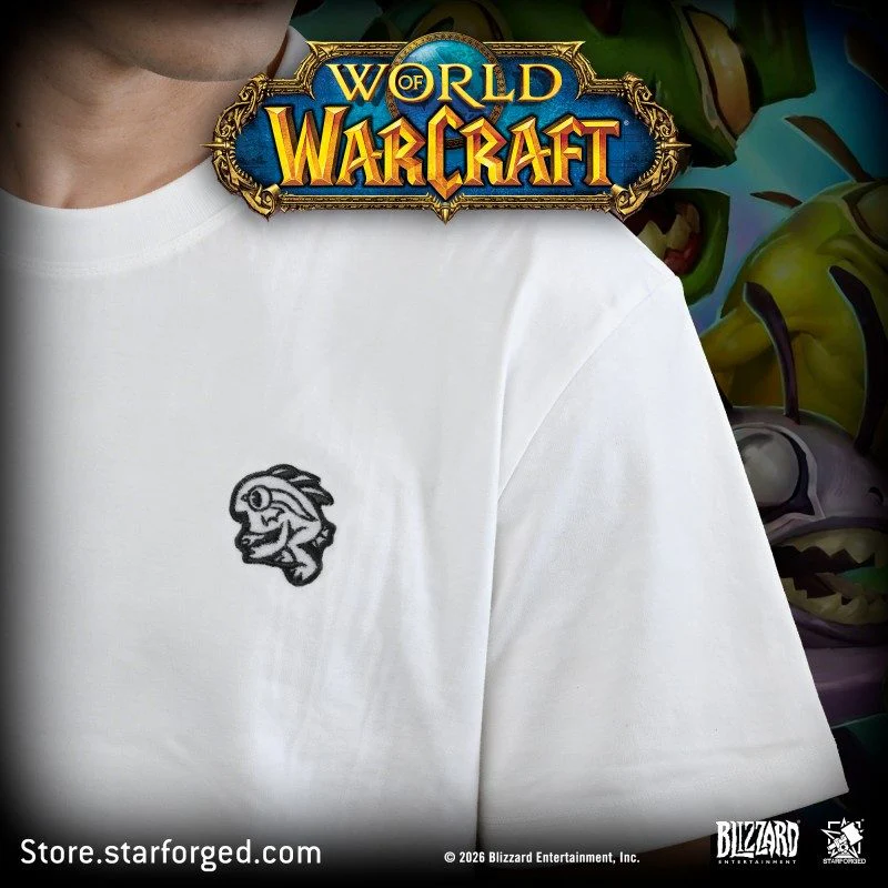 Starforged World of Warcraft Azmerloth Murloc World T-Shirt Velcro Patch Game Merchandise Clothes Officially Authorized - Image 3